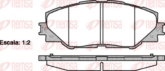 Brake Pad Set, disc brake - 1234.00 REMSA