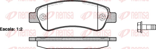 Kit pastiglie freno, Freno a disco - 1238.00 REMSA