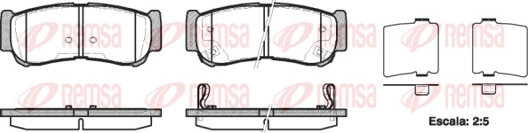 Brake Pad Set, disc brake - 1239.02 REMSA