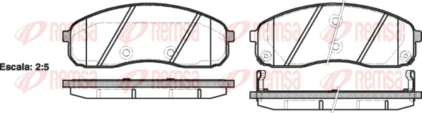 Brake Pad Set, disc brake - 1244.02 REMSA