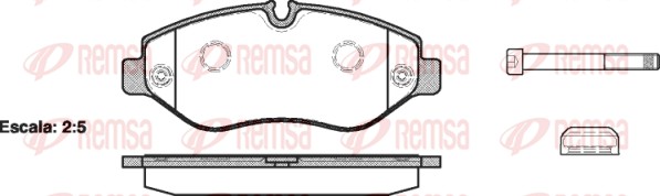 Brake Pad Set, disc brake - 1245.00 REMSA