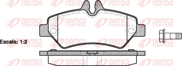 Brake Pad Set, disc brake - 1246.00 REMSA