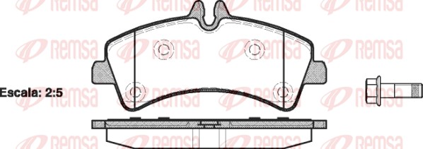 Brake Pad Set, disc brake - 1247.00 REMSA