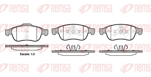 Brake Pad Set, disc brake - 1248.10 REMSA