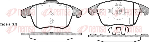 Brake Pad Set, disc brake - 1249.00 REMSA
