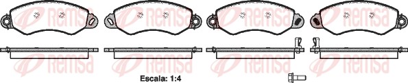 Brake Pad Set, disc brake - 1255.02 REMSA