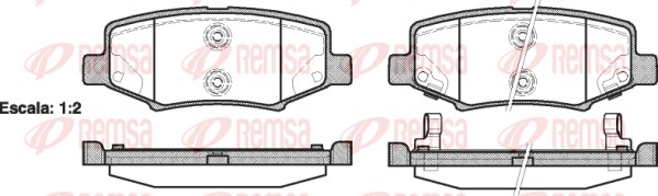 Brake Pad Set, disc brake - 1264.02 REMSA