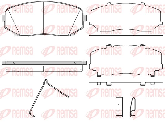 Brake Pad Set, disc brake - 1267.02 REMSA
