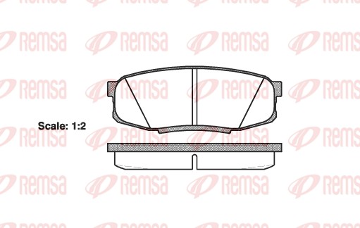 Brake Pad Set, disc brake - 1272.00 REMSA