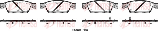 Brake Pad Set, disc brake - 1273.02 REMSA
