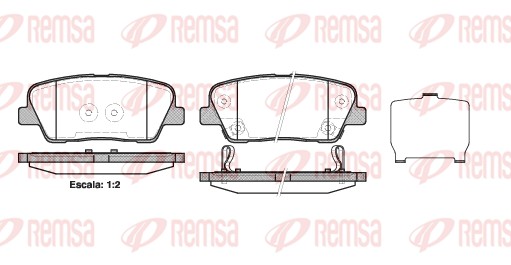 Brake Pad Set, disc brake - 1274.02 REMSA