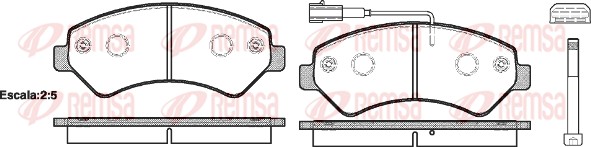 Brake Pad Set, disc brake - 1275.01 REMSA