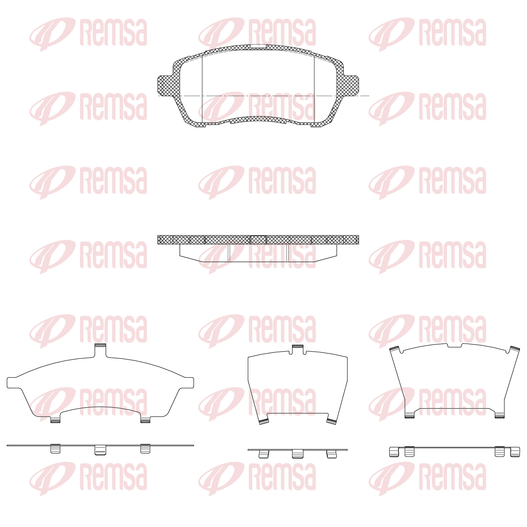 Brake Pad Set, disc brake - 1281.10 REMSA
