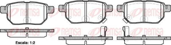 Brake Pad Set, disc brake - 1286.02 REMSA