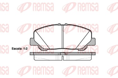 Kit pastiglie freno, Freno a disco - 1287.00 REMSA