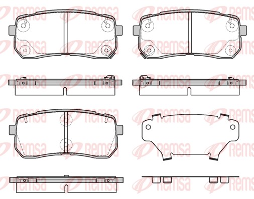 Brake Pad Set, disc brake - 1288.12 REMSA
