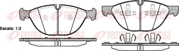Brake Pad Set, disc brake - 1298.00 REMSA