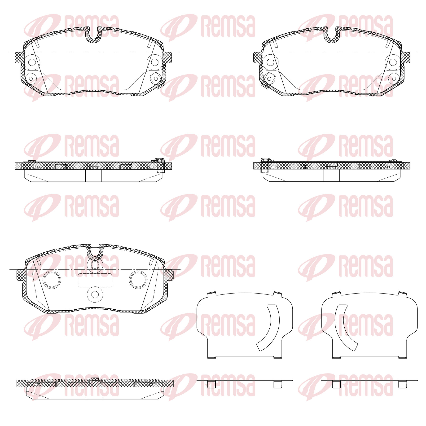 Brake Pad Set, disc brake - 1302.10 REMSA