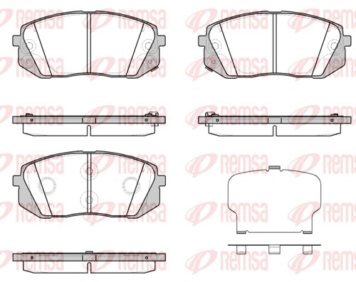 Brake Pad Set, disc brake - 1302.43 REMSA