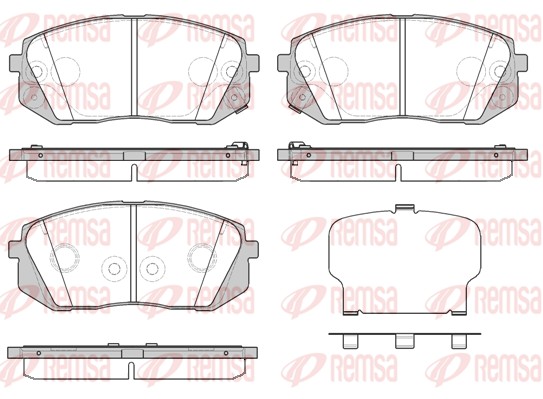 Brake Pad Set, disc brake - 1302.52 REMSA