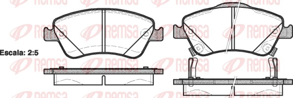 Brake Pad Set, disc brake - 1310.02 REMSA