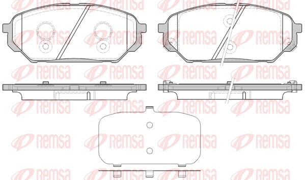 Brake Pad Set, disc brake - 1322.12 REMSA
