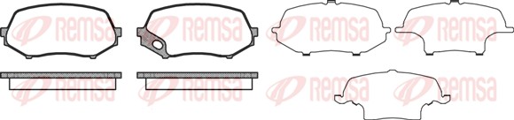 Brake Pad Set, disc brake - 1337.00 REMSA