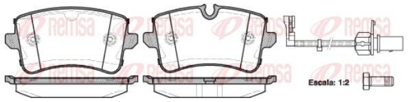 Brake Pad Set, disc brake - 1343.10 REMSA