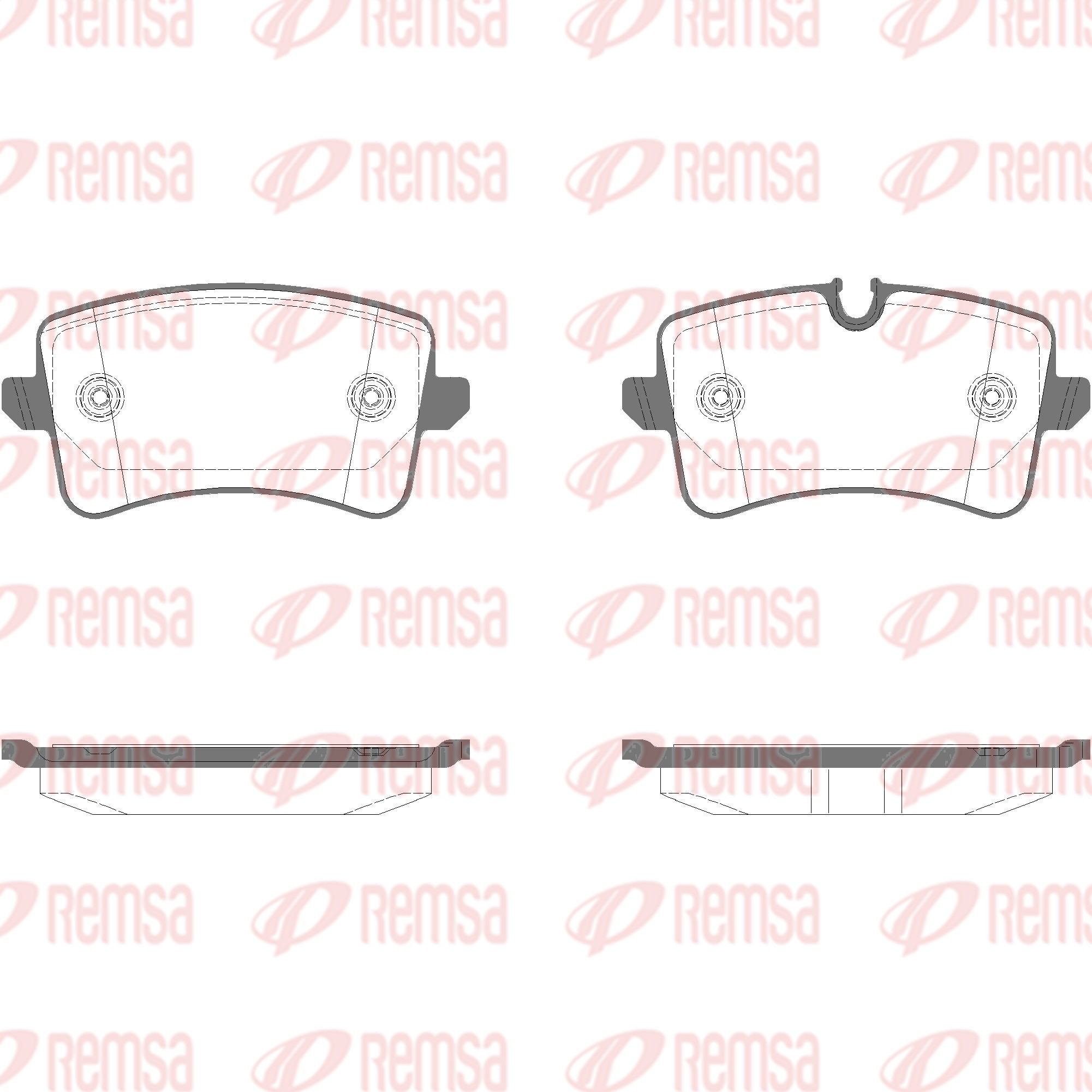 Brake Pad Set, disc brake - 1343.14 REMSA
