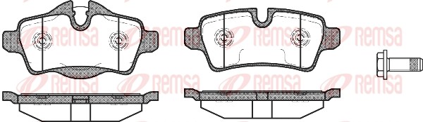 Brake Pad Set, disc brake - 1344.00 REMSA