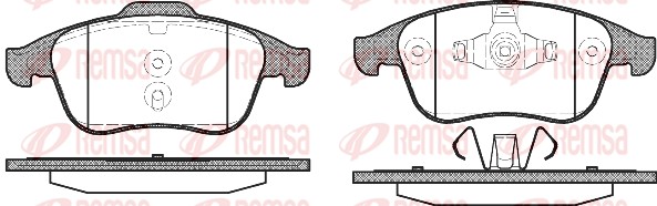Kit pastiglie freno, Freno a disco - 1350.00 REMSA