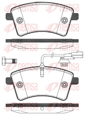 Brake Pad Set, disc brake - 1351.01 REMSA