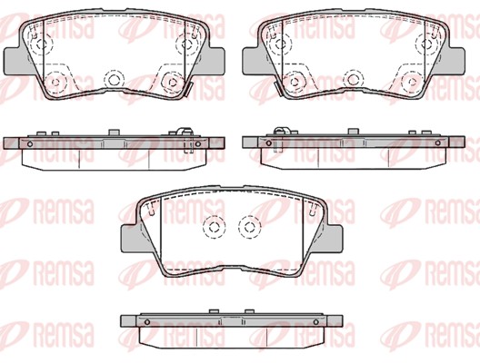 Brake Pad Set, disc brake - 1362.85 REMSA