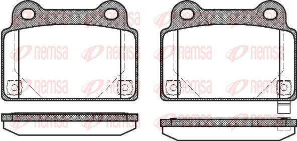 Brake Pad Set, disc brake - 1364.02 REMSA