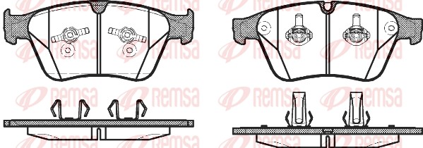 Kit pastiglie freno, Freno a disco - 1371.00 REMSA