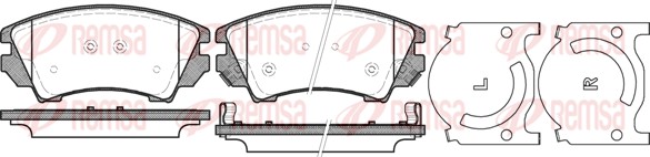 Brake Pad Set, disc brake - 1375.12 REMSA