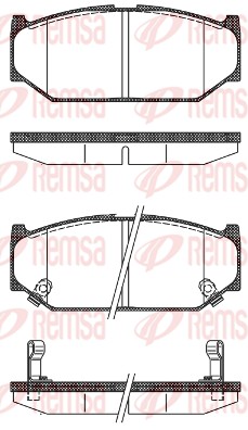 Brake Pad Set, disc brake - 1381.12 REMSA