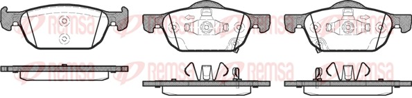 Brake Pad Set, disc brake - 1384.02 REMSA