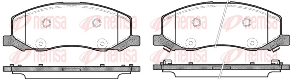 Brake Pad Set, disc brake - 1386.02 REMSA