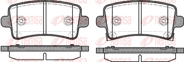 Brake Pad Set, disc brake - 1388.04 REMSA