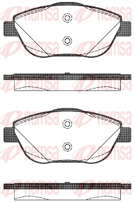 Brake Pad Set, disc brake - 1392.10 REMSA