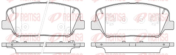 Brake Pad Set, disc brake - 1398.12 REMSA