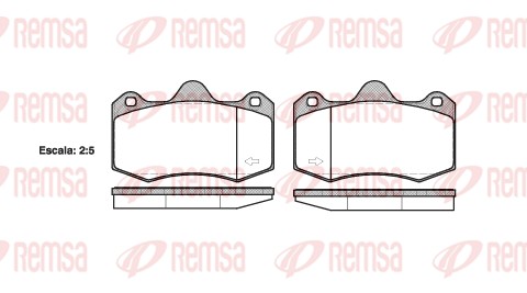 Brake Pad Set, disc brake - 1404.00 REMSA