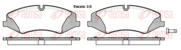 Brake Pad Set, disc brake - 1409.00 REMSA