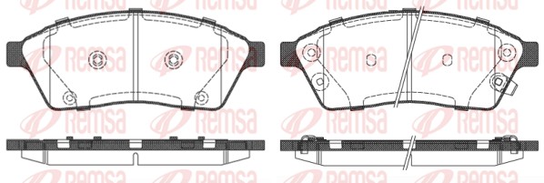 Brake Pad Set, disc brake - 1411.00 REMSA