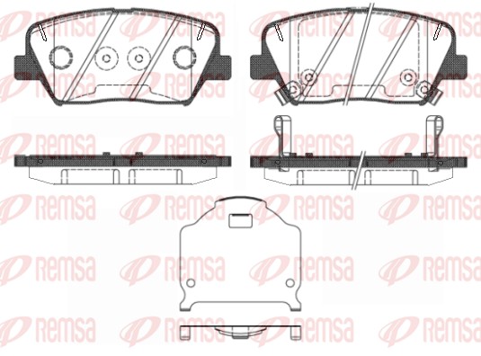 Brake Pad Set, disc brake - 1412.02 REMSA