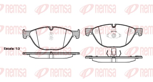 Brake Pad Set, disc brake - 1414.00 REMSA