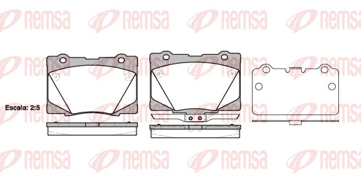 Brake Pad Set, disc brake - 1422.02 REMSA