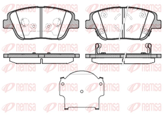 Brake Pad Set, disc brake - 1423.02 REMSA