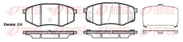 Brake Pad Set, disc brake - 1426.02 REMSA